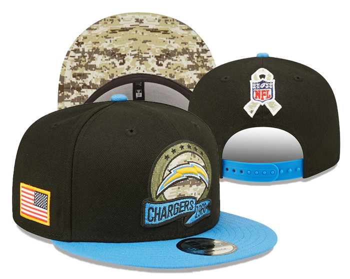 Los Angeles Chargers Salue To Service Stitched Snapback Hats 052